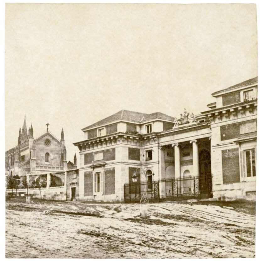 El Museo y la iglesia de San Jerónimo. Madrid, ca. 1857. Gaudin Frères Editores