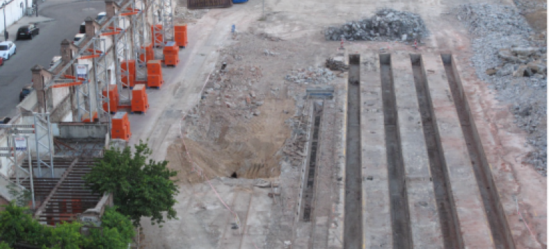 Cocheras de Cuatro Caminos derribadas