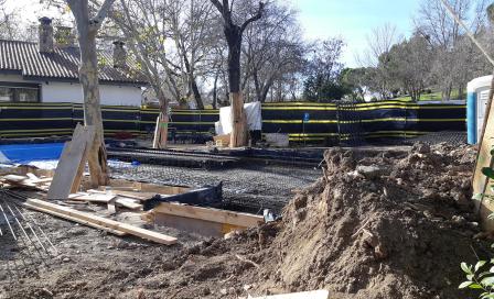 Construcción de la solera de una de las terraza
